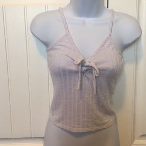 Cropped white tank top